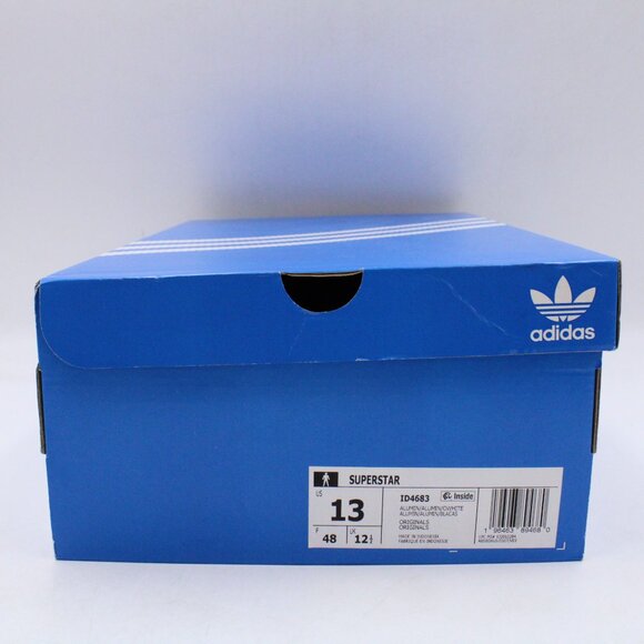 NWB Adidas Superstar Shoes in Alumina/Off White with Green Camp Print US 13 - Picture 16 of 16